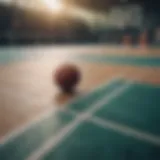 Basketball court showing spread betting lines