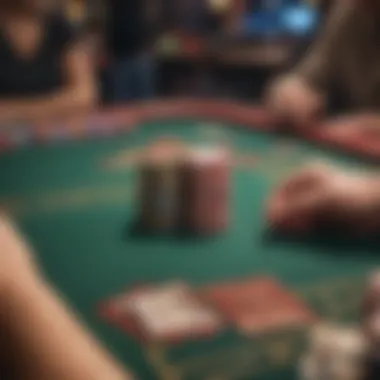 A strategic layout showcasing gameplay in Zynga Poker