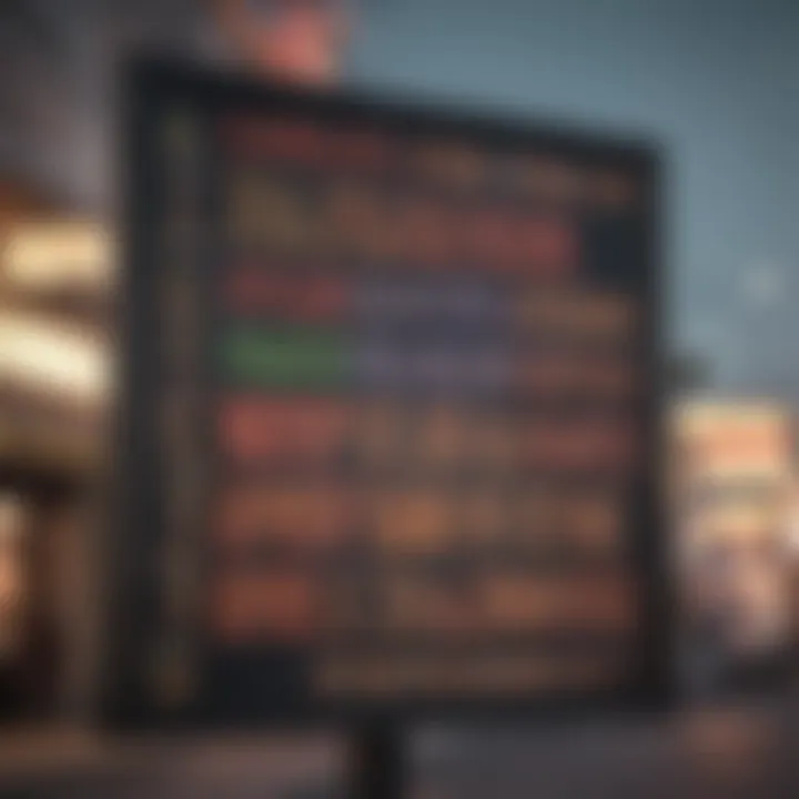 Signage displaying local gambling regulations and guidelines
