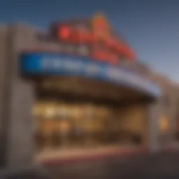 Exterior view of Kickapoo Casino showcasing its vibrant signage