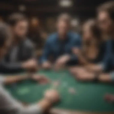 Strategic Gameplay in Offline Poker A player strategizing their moves in an offline poker game