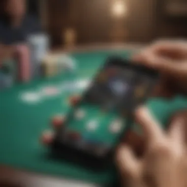 A sleek mobile application designed for on-the-go poker gameplay.