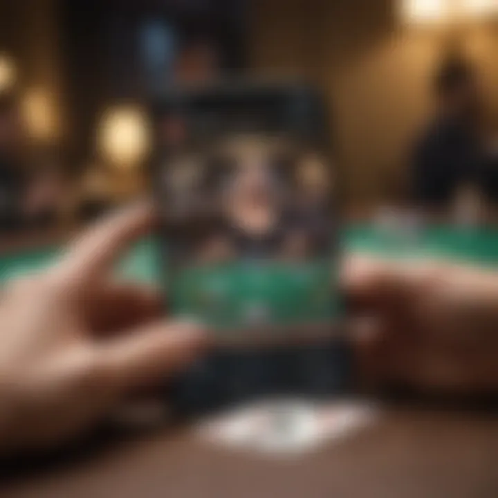 A visual representation of user experience elements in a poker app.