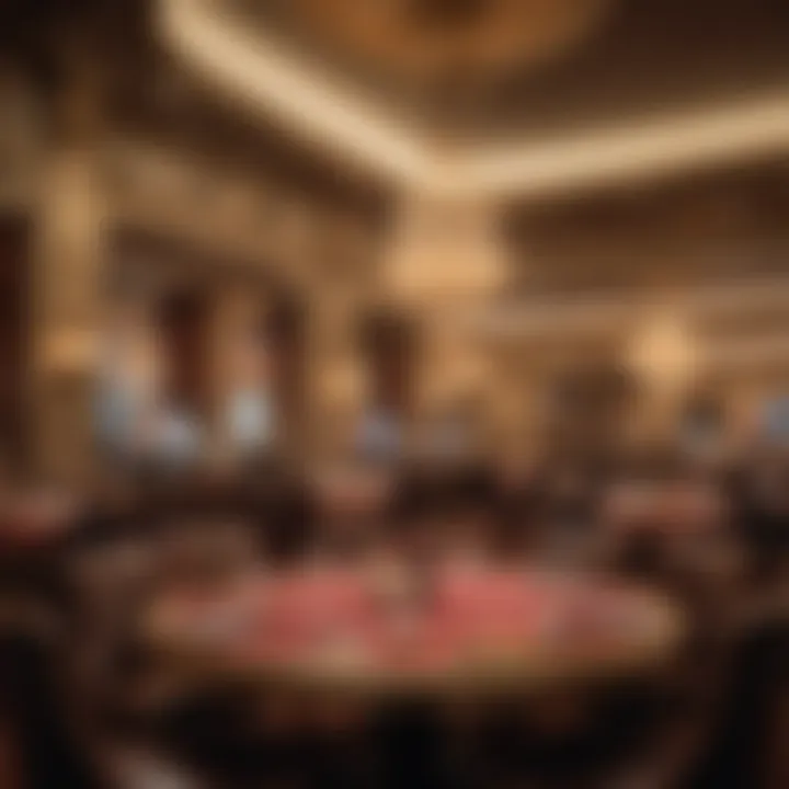 Elegant dining area within a luxurious casino