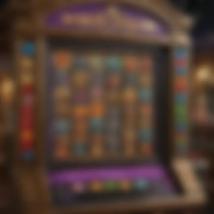 Close-up view of bonus features in the Willy Wonka slot game