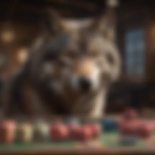 A captivating visual of a Wolf Slots game interface showcasing vibrant graphics