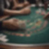 Strategic card placements on a blackjack table