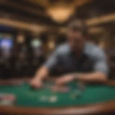 A vibrant poker table in Borgata's distinctive poker room