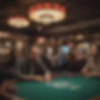 A cozy local bar filled with poker tables and enthusiastic players.