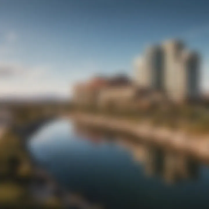 A panoramic view of the surrounding landscape enhancing the casino's appeal