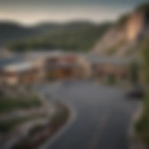 Exterior view of Rocky Gap Casino surrounded by natural landscape