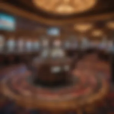 Luxurious gaming floor filled with vibrant slot machines