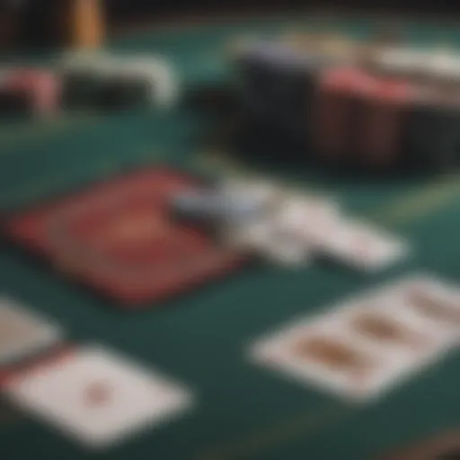 Strategic card layout on a blackjack table