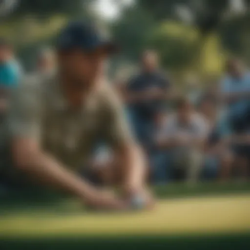 Intense moment on the green during The Players Championship